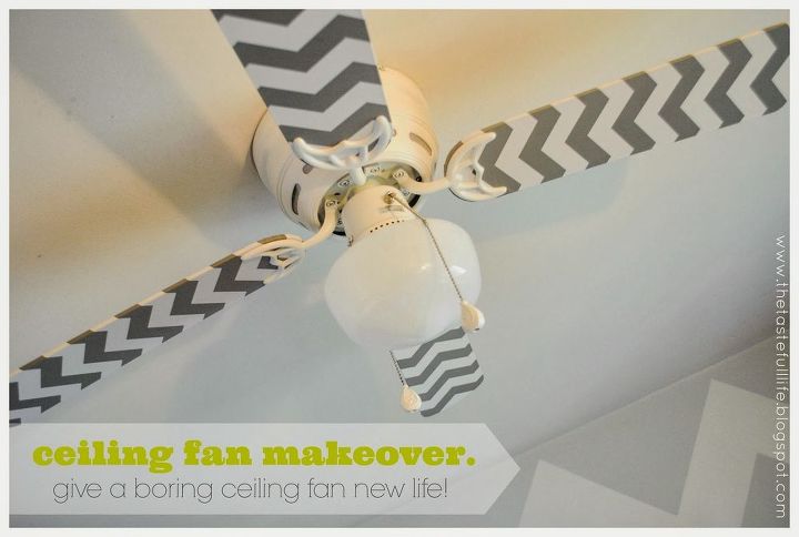 31 cosas sorprendentes que no sabas que podas hacer con papel de contacto, Transforma tu ventilador de techo en una obra de arte