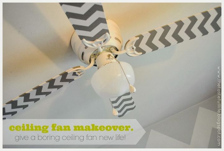 s 31 astounding things you didn t know you could do with contact paper, Transform your ceiling fan into a work of art