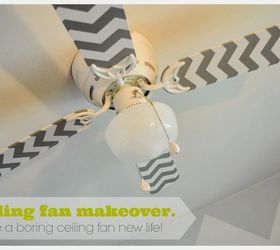 s 31 astounding things you didn t know you could do with contact paper, Transform your ceiling fan into a work of art