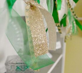s 15 super affordable ways to decorate for any season, For St Patty s Craft A Shimmering Garland
