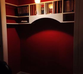 old closet becomes a reading nook with built in bench
