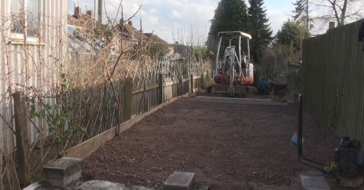 laying a wooden base for a large shed or workshop hometalk