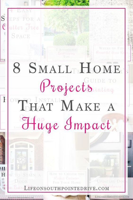 8 pequenos proyectos caseros que causan un gran impacto
