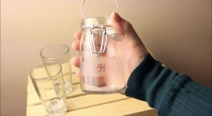 DIY etched Mason jars