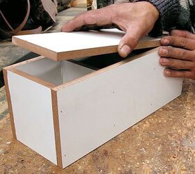 make a decorative storage container from a drawer box