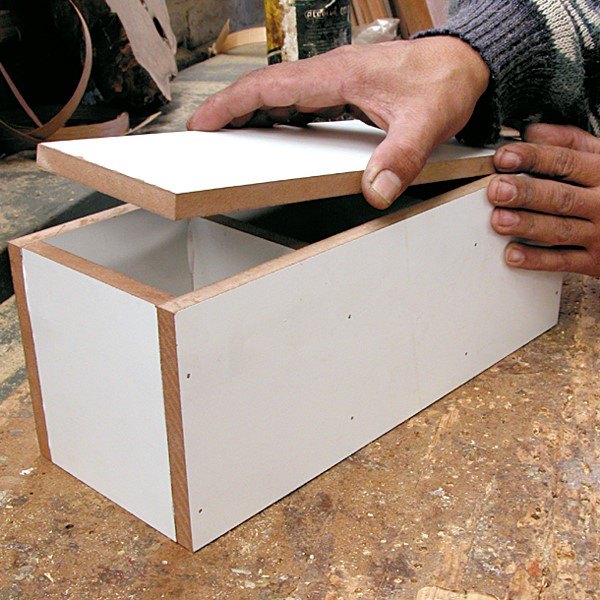 make a decorative storage container from a drawer box