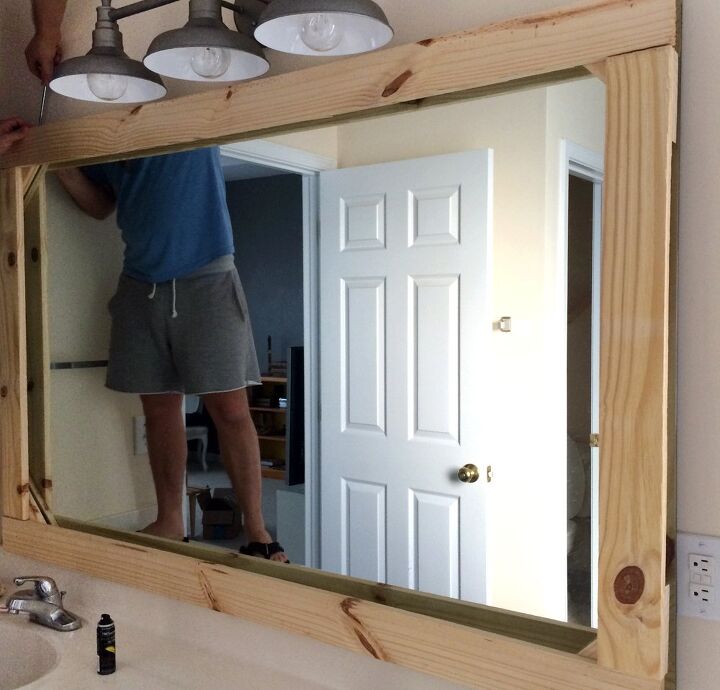 Diy Rustic Wood Mirror Frame Hometalk Diy Rustic Wood Mirror Frame
