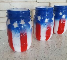 31 unusual flag ideas that actually look amazing, Make American flag mason jars