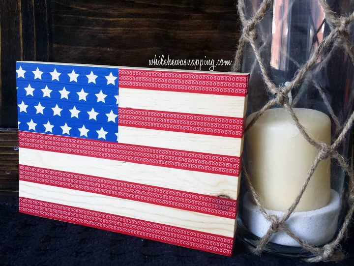 31 unusual flag ideas that actually look amazing, Use washi tape on a wooden board