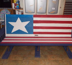 31 unusual flag ideas that actually look amazing, Create a patriotic bench