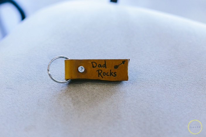 s heartwarming diy gifts ideas for your dad on his big day, Work Leather Into A Personalized Keychain