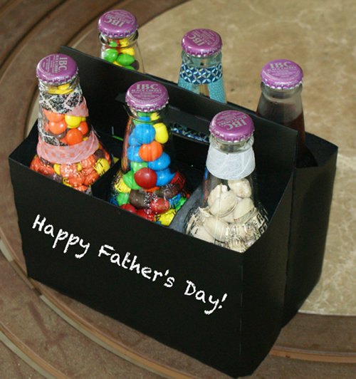 s heartwarming diy gifts ideas for your dad on his big day, Give Dad A Six Pack Of Bottled Candy