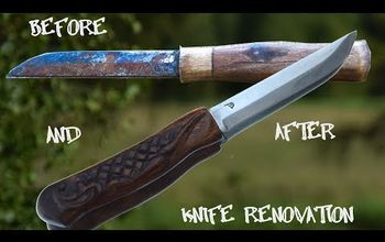 Hacer un nuevo cuchillo tallado de la basura vieja y oxidada