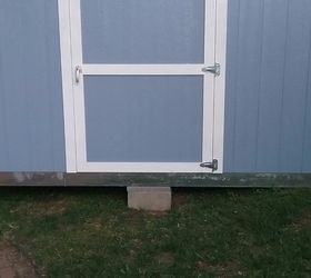 how can i cover the bottom part of our new shed