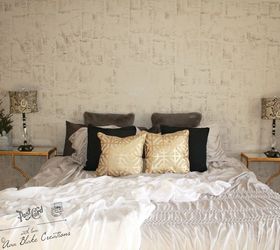 s 15 makeovers that will make you rethink your bedroom, Press Stamps On The Walls For Texture