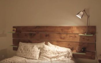 How to Make a Headboard With Embedded Nightstands