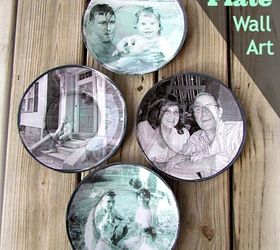 s 10 home decor projects you can do in under 30 minutes, Decoupage Plates For Photos To Hang