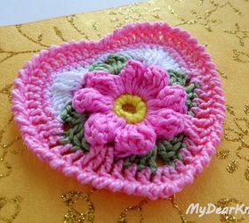 crochet granny square heart free video tutorial