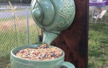 Teapot and Barn Wood Bird Feeder