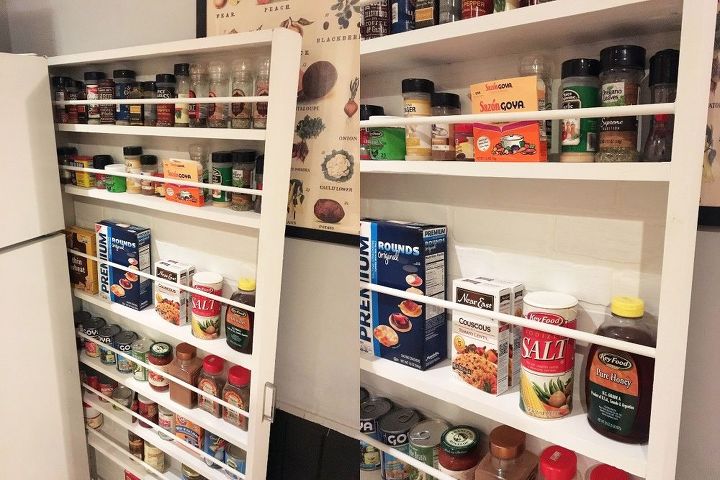 s 15 organizing hacks to help clean up your kitchen, For A Small Space Make A Hide Away Pantry