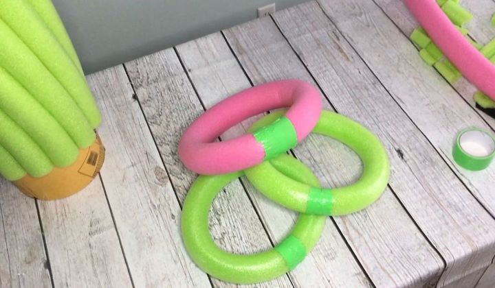 pool noodle stone column