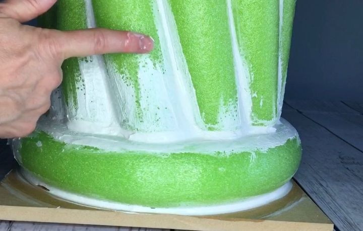 pool noodle stone column
