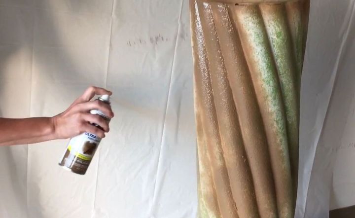 pool noodle stone column