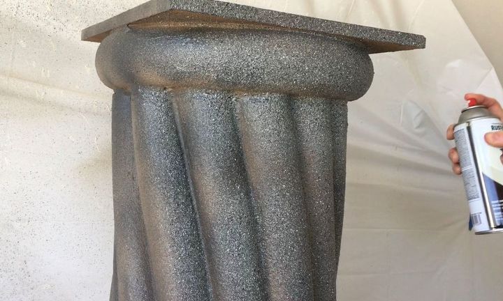 pool noodle stone column