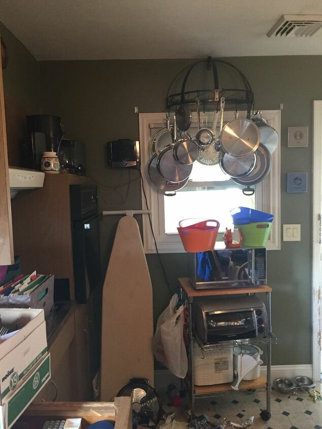 q how can i organize and update an old and very small kitchen