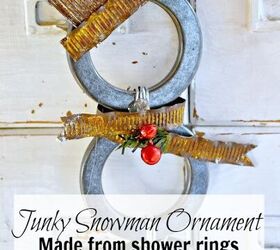 23 surprising uses for curtain rings, Make an adorable snowman ornament