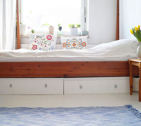 32 space saving storage ideas that ll keep your home organized, Put drawers underneath your bed