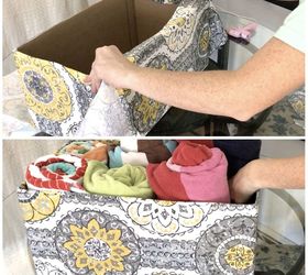 32 space saving storage ideas that ll keep your home organized, Organize Your Linen Closet With A Diaper Box