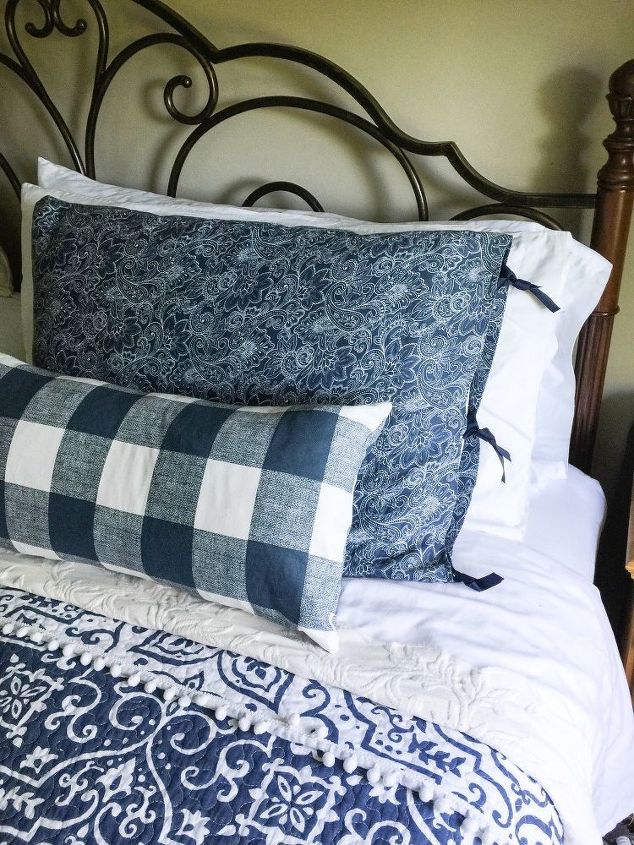 30 stylish update ideas you ll want to use for your bedroom, Make your own pillow shams