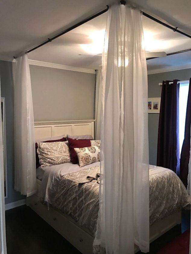 30 stylish update ideas you ll want to use for your bedroom, Turn your bed into a princess canopy