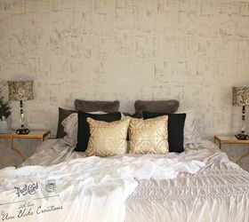 30 stylish update ideas you ll want to use for your bedroom, Stencil your walls with stamps