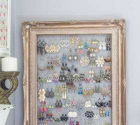30 stylish update ideas you ll want to use for your bedroom, Make an organizer that stows shows jewelry