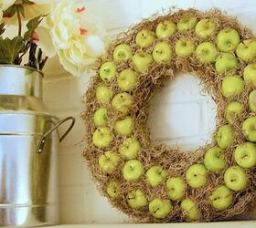 s 31 fabulous wreath ideas that will make your neighbors smile, Don t Eat Those Apples Hang Them Instead