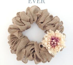 s 31 fabulous wreath ideas that will make your neighbors smile, Bunch together folds of burlap
