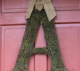 s 31 fabulous wreath ideas that will make your neighbors smile, Make a mossy monogram