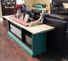 31 amazing furniture flips you have to see to believe, From an Old Hutch to a Fresh Sofa Table