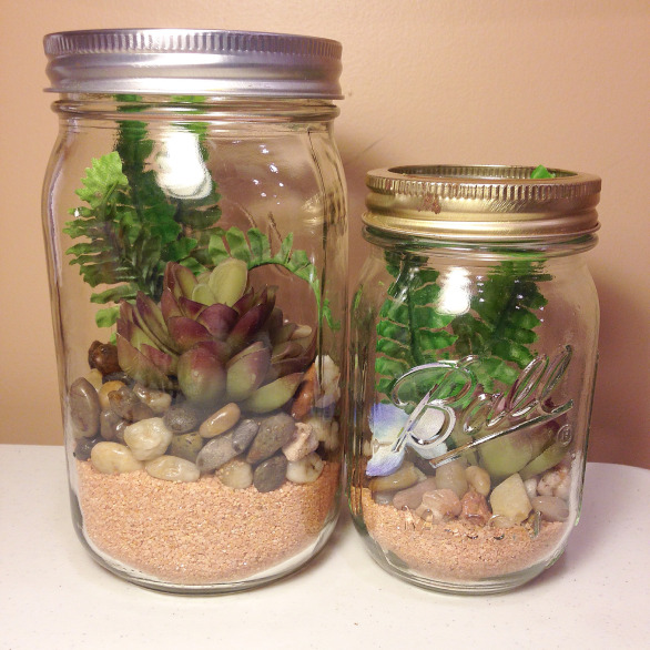 30 great mason jar ideas you have to try, Adorable Winter Terrarium