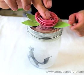 30 great mason jar ideas you have to try, Stunning Woodland Lamp Craft