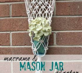 30 great mason jar ideas you have to try, Macrame Mason Jar Planter