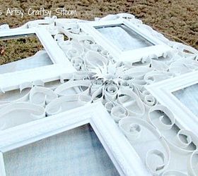 how to make a pretty frame with paper tubes