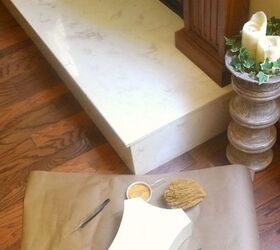 faux marble stool a thrift store upcycle