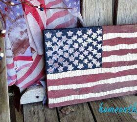 diy painted wooden american flag