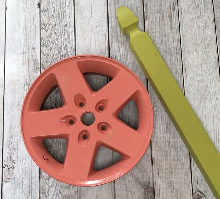 tire rim water hose holder