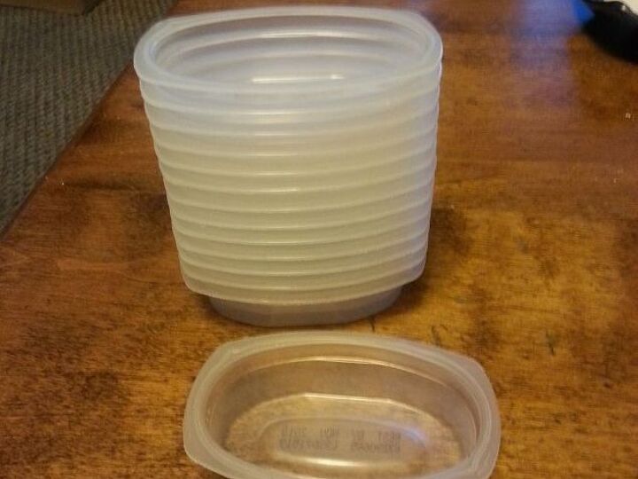 q what can i do with fancy feast plastic food containers