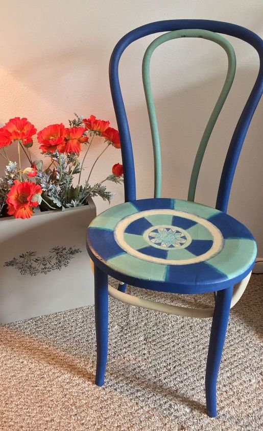 cheery chalk paint chair from 5 vintage find, Bright Cheery