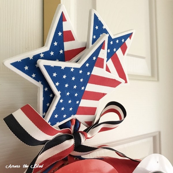 patriotic wreath dollar store craft challenge